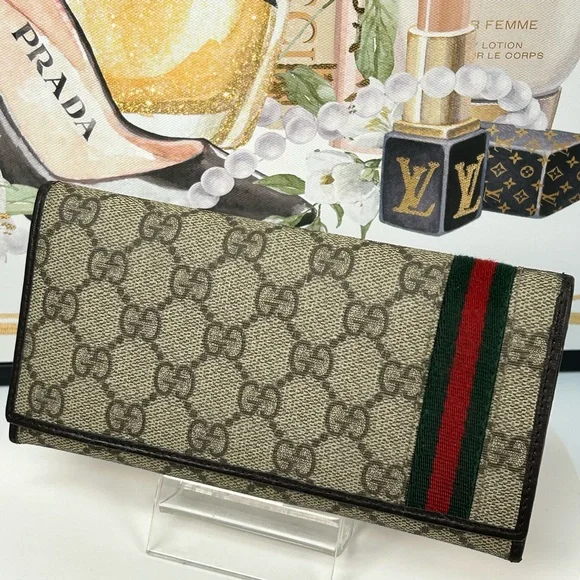 GUCCI Sherry Line Monogram Continental Wallet 😍❤️ - Picture 9 of 17